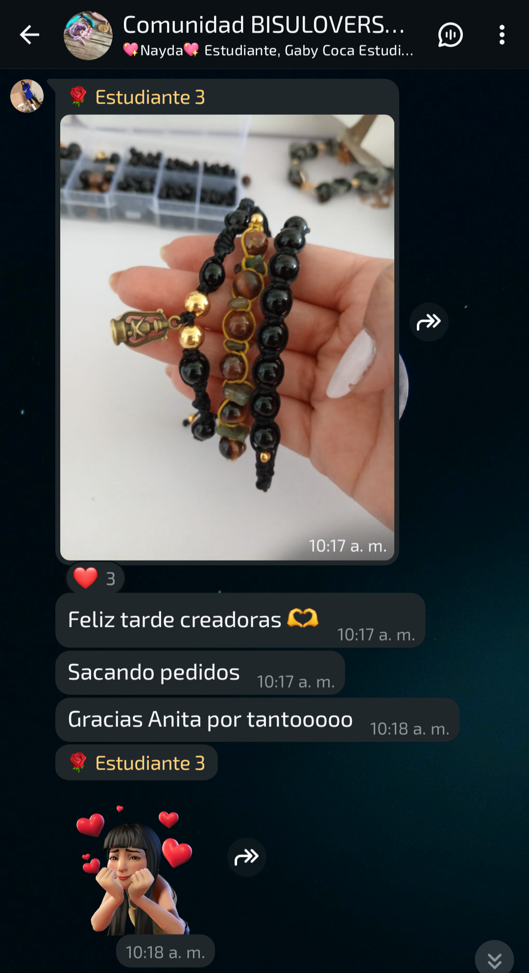 Conversación real en la comunidad BisuLovers 4