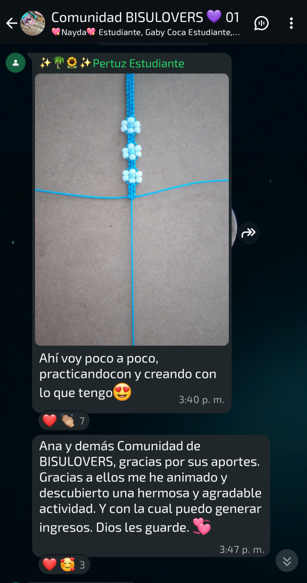 Conversación real en la comunidad BisuLovers 2